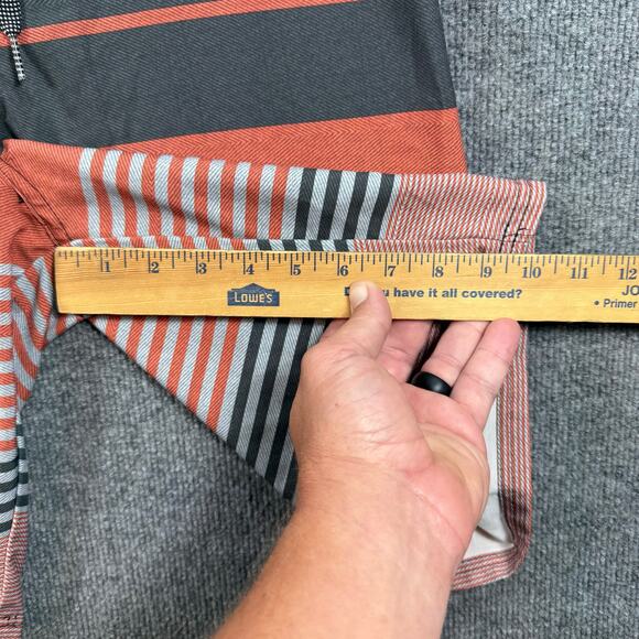 Ocean Current Swim Shorts Men's 32 Orange/Black Striped Drawstring Beachwear - Picture 5 of 9